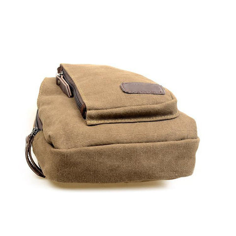 Image of Cross-body Man bag with Rugged style, that's sleek & clean looking 2 Distinct zippered Sections