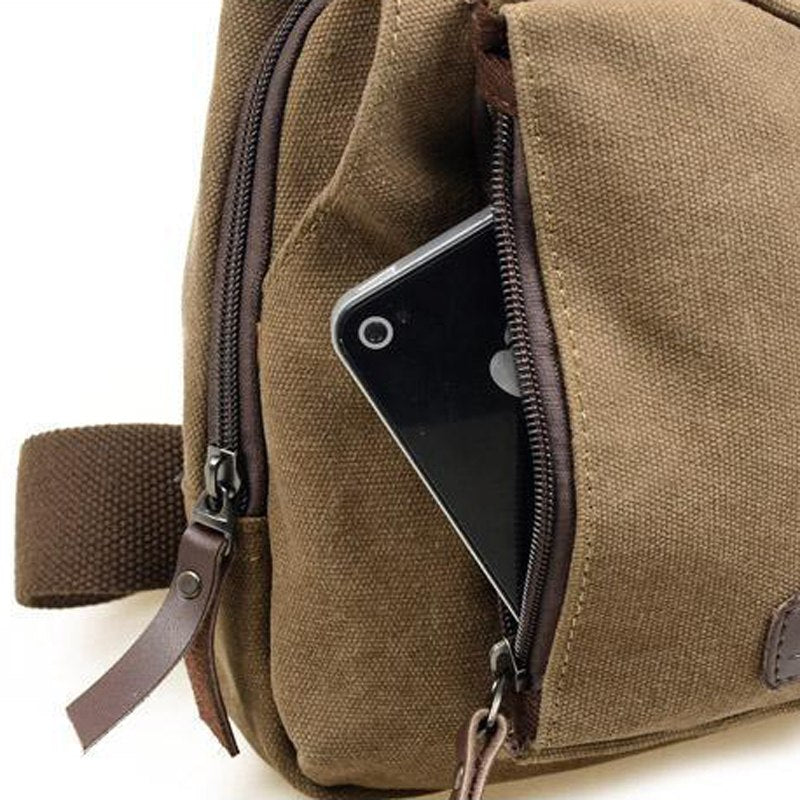 Cross-body Man bag with Rugged style, that's sleek & clean looking 2 Distinct zippered Sections
