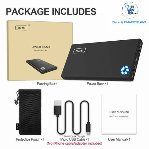 Image of iPhone Ultra High capacity Dual USB 10000mAh Power Bank Portable Charger suits iPhone X, Xs or R - I'LL TAKE THIS