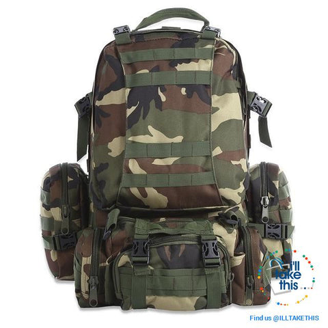 Image of Tactical Camouflage Backpack HUGE 50L Outdoor Sport, Climbing, Hiking, Camping, Travel Sports Bag - I'LL TAKE THIS