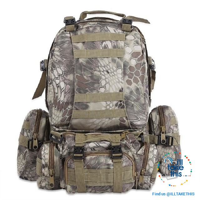 Tactical Camouflage Backpack HUGE 50L Outdoor Sport, Climbing, Hiking, Camping, Travel Sports Bag - I'LL TAKE THIS