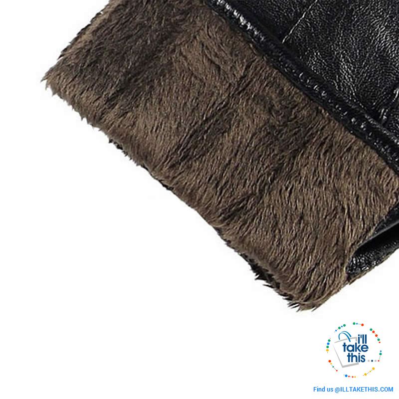 Full-finger Women's Gloves handcrafted in Super-soft Lambskin, lined in Vegan fur - 7 Colors - I'LL TAKE THIS