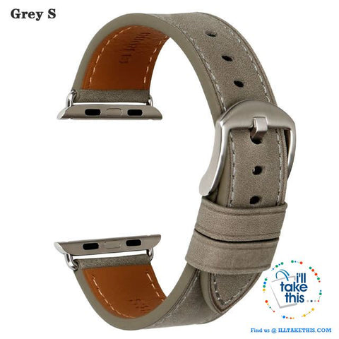 Image of Apple iWatch Leather Wristbands Suit Series 4/3/2/1 - 44, 42, 40, 38mm Watch Band - 5 Colors - I'LL TAKE THIS