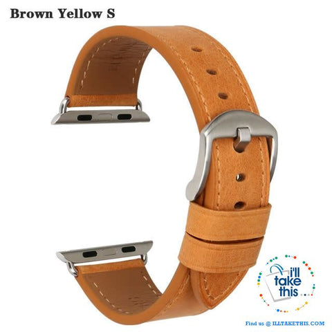 Image of Apple iWatch Leather Wristbands Suit Series 4/3/2/1 - 44, 42, 40, 38mm Watch Band - 5 Colors - I'LL TAKE THIS