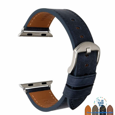 Image of Apple iWatch Leather Wristbands Suit Series 4/3/2/1 - 44, 42, 40, 38mm Watch Band - 5 Colors - I'LL TAKE THIS