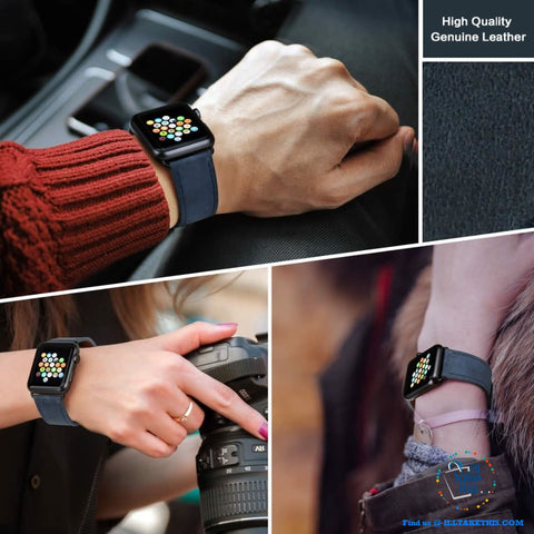 Image of Apple iWatch Leather Wristbands Suit Series 4/3/2/1 - 44, 42, 40, 38mm Watch Band - 5 Colors - I'LL TAKE THIS