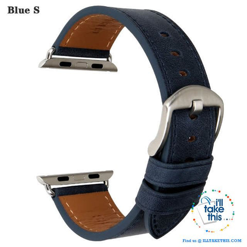 Image of Apple iWatch Leather Wristbands Suit Series 4/3/2/1 - 44, 42, 40, 38mm Watch Band - 5 Colors - I'LL TAKE THIS