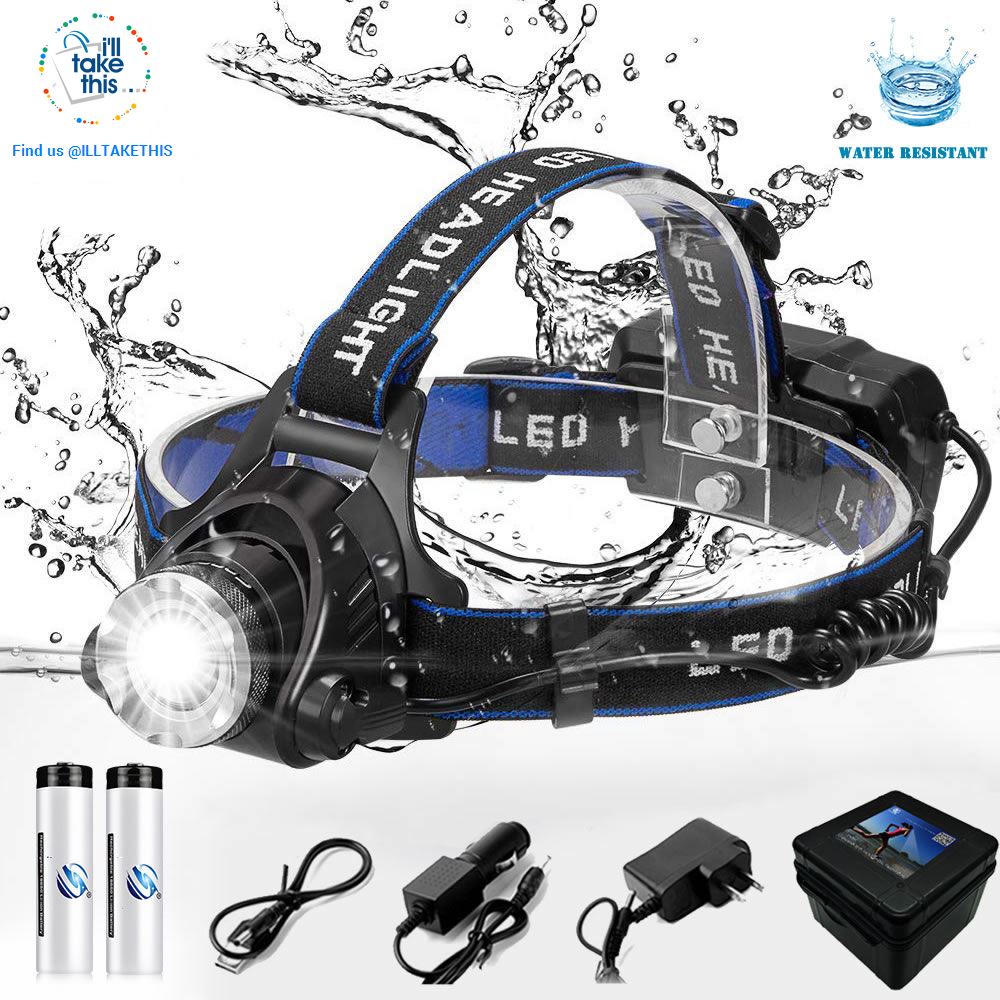 High Powered Headset - 3800 or 6000 Lumens in a Single LED Headlamps, Zoomable beam 60° - I'LL TAKE THIS