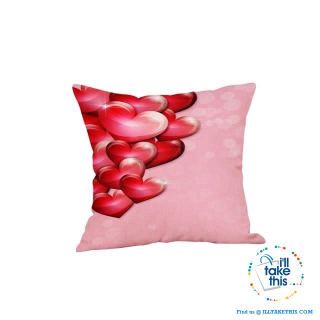 π LOVE Heart Collection of Cotton Linen Pillow Case ideal Valentine's Day Gift, Very Romantic - I'LL TAKE THIS