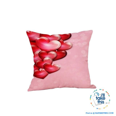 Image of π LOVE Heart Collection of Cotton Linen Pillow Case ideal Valentine's Day Gift, Very Romantic - I'LL TAKE THIS