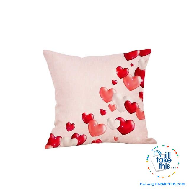 π LOVE Heart Collection of Cotton Linen Pillow Case ideal Valentine's Day Gift, Very Romantic - I'LL TAKE THIS