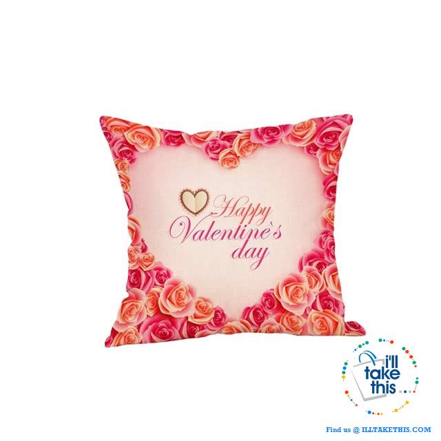 π LOVE Heart Collection of Cotton Linen Pillow Case ideal Valentine's Day Gift, Very Romantic - I'LL TAKE THIS