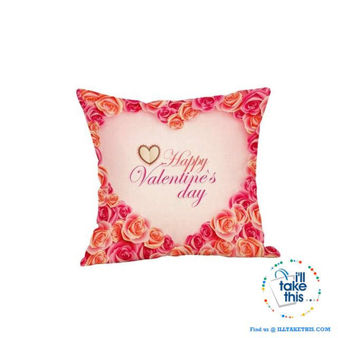 Image of π LOVE Heart Collection of Cotton Linen Pillow Case ideal Valentine's Day Gift, Very Romantic - I'LL TAKE THIS