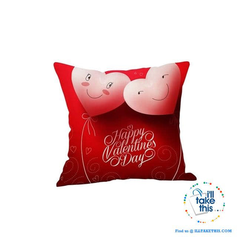Image of π LOVE Heart Collection of Cotton Linen Pillow Case ideal Valentine's Day Gift, Very Romantic - I'LL TAKE THIS