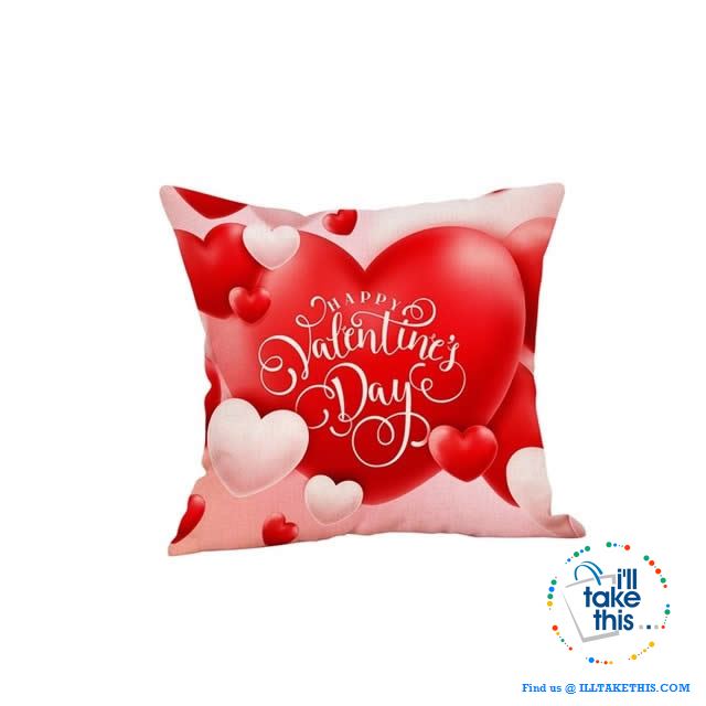 π LOVE Heart Collection of Cotton Linen Pillow Case ideal Valentine's Day Gift, Very Romantic - I'LL TAKE THIS