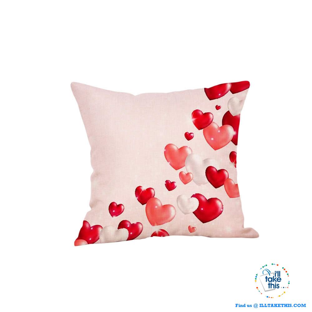 π LOVE Heart Collection of Cotton Linen Pillow Case ideal Valentine's Day Gift, Very Romantic - I'LL TAKE THIS