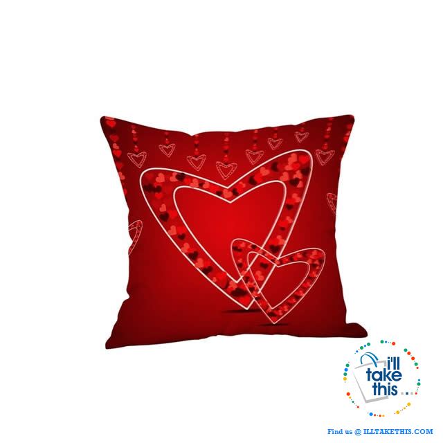 π LOVE Heart Collection of Cotton Linen Pillow Case ideal Valentine's Day Gift, Very Romantic - I'LL TAKE THIS
