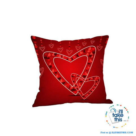 Image of π LOVE Heart Collection of Cotton Linen Pillow Case ideal Valentine's Day Gift, Very Romantic - I'LL TAKE THIS