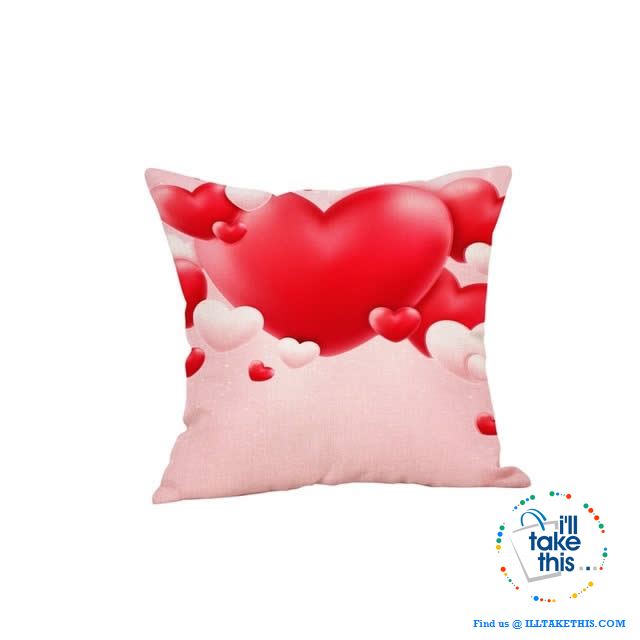 π LOVE Heart Collection of Cotton Linen Pillow Case ideal Valentine's Day Gift, Very Romantic - I'LL TAKE THIS