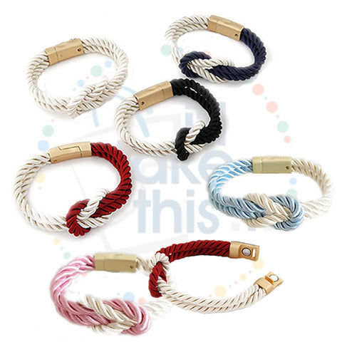 Image of Nautical Braided Nylon Rope Bracelet with Magnet Clasp - Uni-Sex - I'LL TAKE THIS