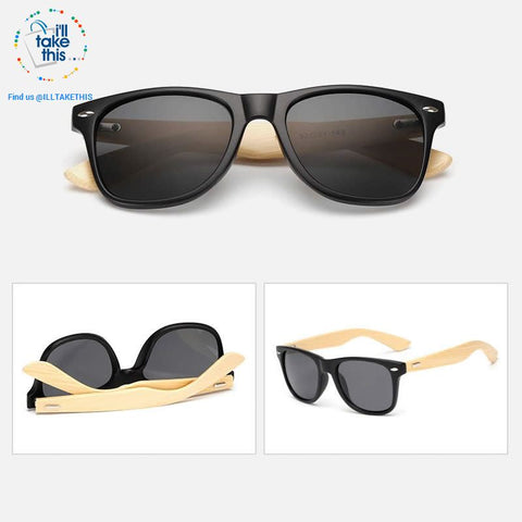 Image of Wooden Vintage Wayfarer Retro Sunglasses 20 Colors - UV 400 UVA/UB Protection Mirrored Polycarb Lens - I'LL TAKE THIS