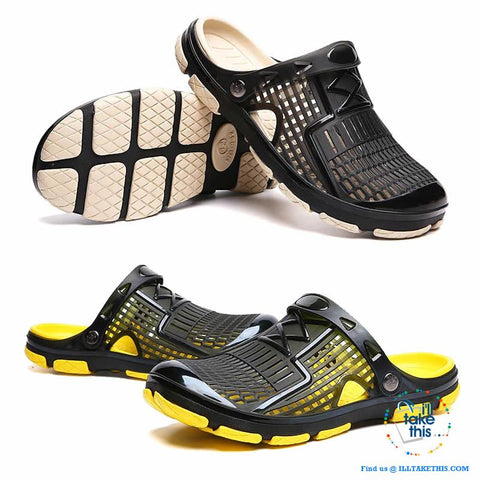 Image of π¨ Men's Slip-on Sandals, Flip Flops, Outdoor Beach and Water sports casual shoes - I'LL TAKE THIS