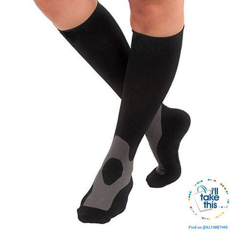 Image of Men or Women Breathable Compression Socks Comfortable Relief Soft, Leg Support Stretch Sock - I'LL TAKE THIS