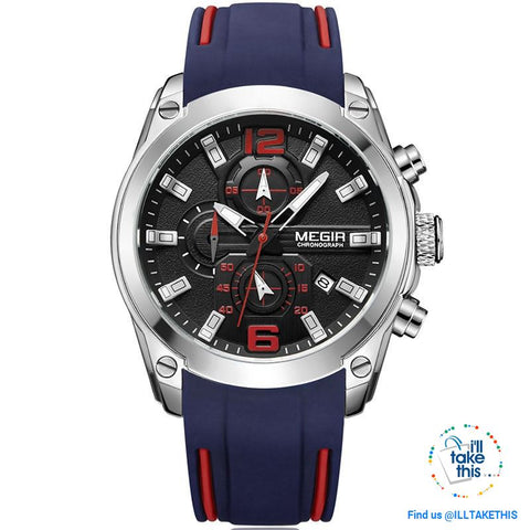 Image of Men's Chronograph Analog Quartz Sports Watch HUGE Face dial of 47mm/1.85' - I'LL TAKE THIS