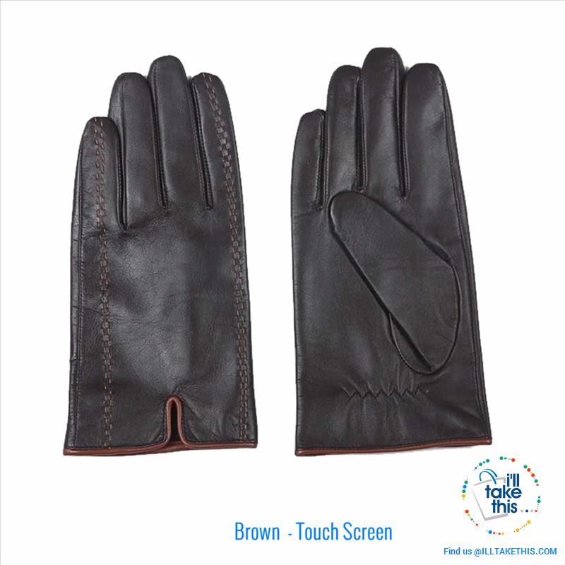 Genuine Leather soft Goatskin Gloves, fully lined with Touch Screen sensitivity options - I'LL TAKE THIS
