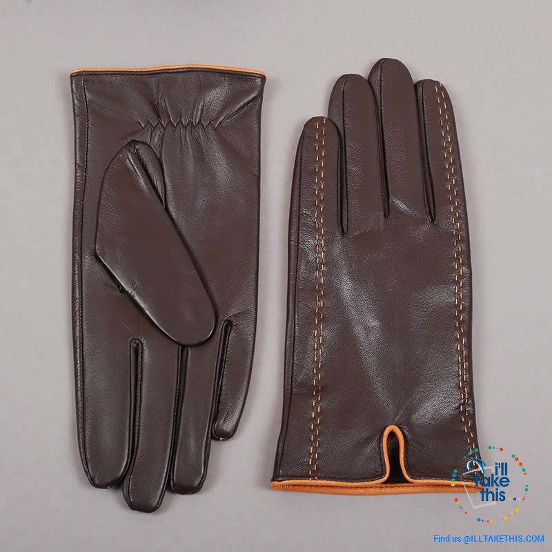 Genuine Leather soft Goatskin Gloves, fully lined with Touch Screen sensitivity options - I'LL TAKE THIS
