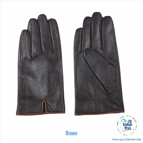 Image of Genuine Leather soft Goatskin Gloves, fully lined with Touch Screen sensitivity options - I'LL TAKE THIS