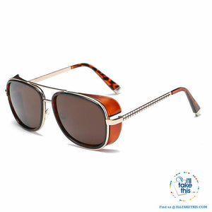 Men's Goggle style polarized sunglasses, with Mirror lenses - 8 Lens Color Options