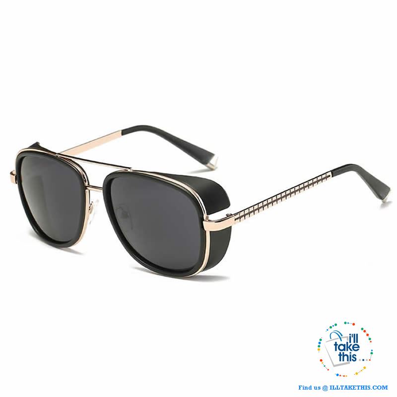 Men's Goggle style polarized sunglasses, with Mirror lenses - 8 Lens Color Options - I'LL TAKE THIS