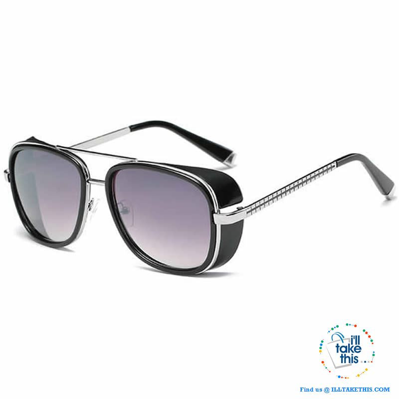 Men's Goggle style polarized sunglasses, with Mirror lenses - 8 Lens Color Options - I'LL TAKE THIS