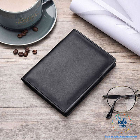 Image of Men's Mega 8/16 Card Wallet in Genuine Cowhide Leather with Passport compartment - Black or Brown - I'LL TAKE THIS