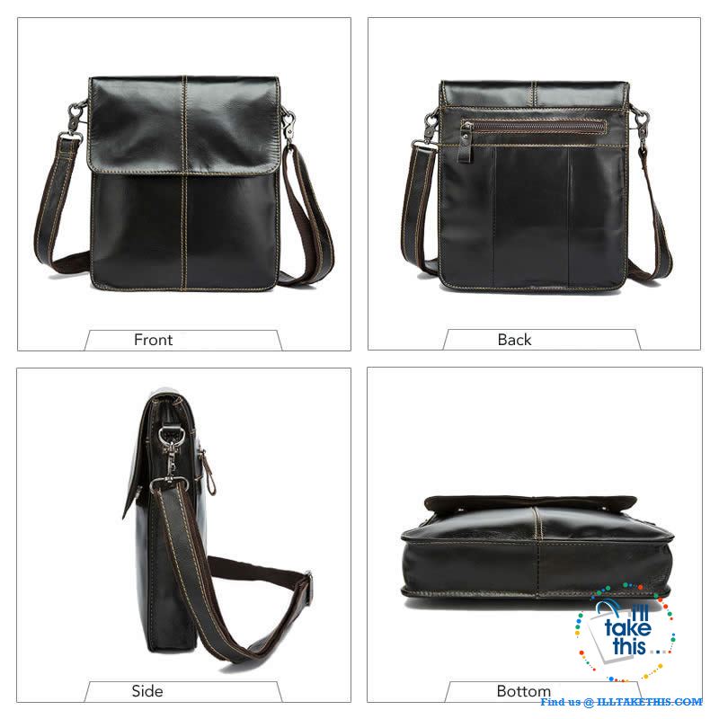 Men's Messenger Bag/Shoulder bag, enough room to take your Tech gear, in Smooth Leather Coffee brown - I'LL TAKE THIS
