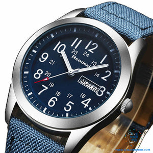 β Men Limited Edition Military Styled Watches with Canvas Wristband - 3 Color Face/Band Options - I'LL TAKE THIS