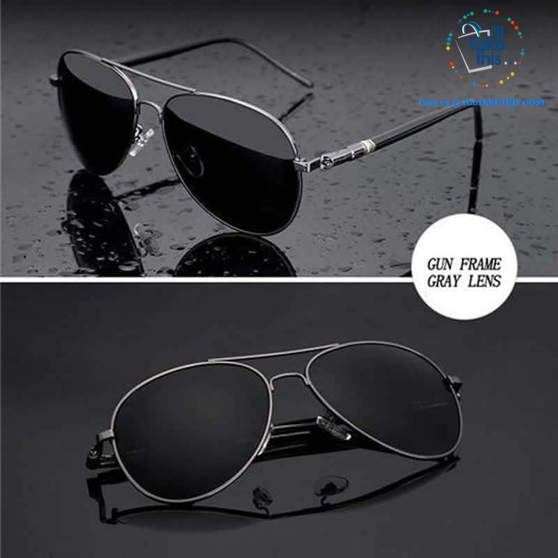 👨 Men's Pilot Style UV400 Polarized Sunglasses - Spring Arm's 4 color Options - I'LL TAKE THIS