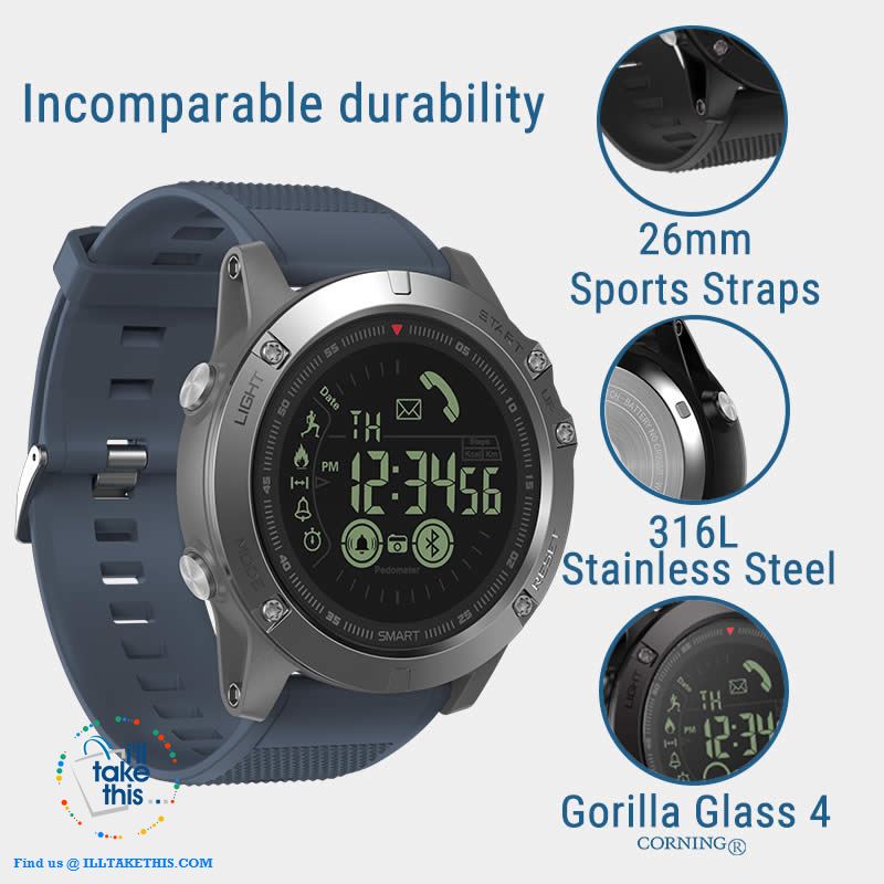 Men's Rugged Smartwatch All-Terrain Sports Watch for IOS and Android - I'LL TAKE THIS