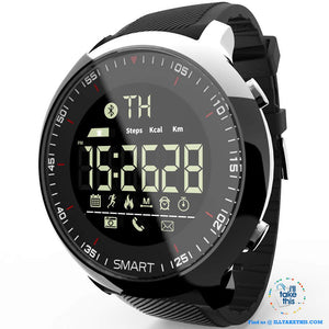 Men's Sports Smartwatch - Water-resistant, pedometers, message, reminder, Bluetooth for iOS/Android - I'LL TAKE THIS