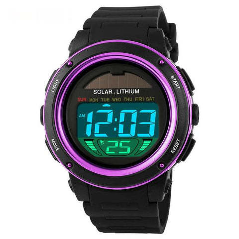 Image of Gent's Solar energy Electronic Sports Watch with LED Digital Quartz Display - I'LL TAKE THIS
