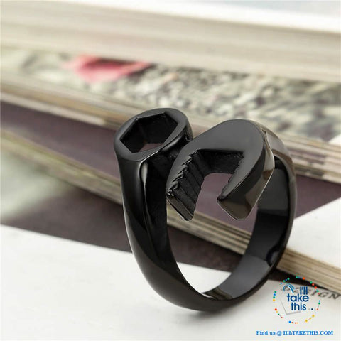 Image of 🔧 Men's Spanner/Wrench Stainless Steel Rings in Gold, Silver or Black - I'LL TAKE THIS