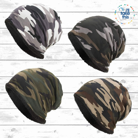 Image of Ladies and Gents Cool Camouflage themed Beanie, great look 4 colors options ideal his and hers pair - I'LL TAKE THIS