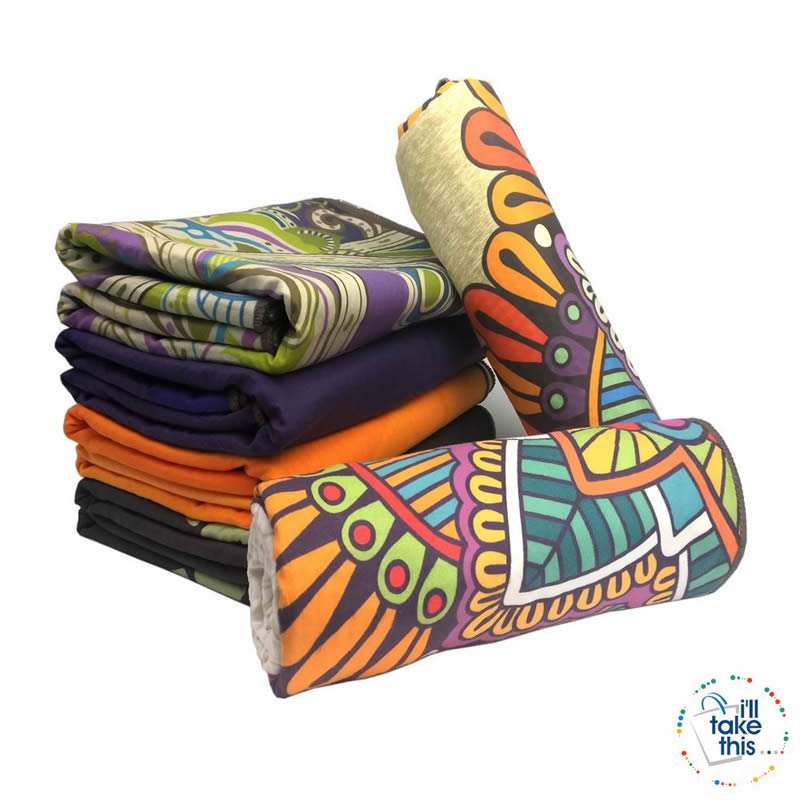 Microfiber Yoga Mat/Towel, Brighten up any Yoga practice with 21 Stylish and funky designs - I'LL TAKE THIS