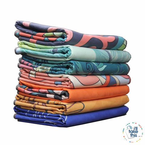 Image of Microfiber Yoga Mat/Towel, Brighten up any Yoga practice with 21 Stylish and funky designs - I'LL TAKE THIS