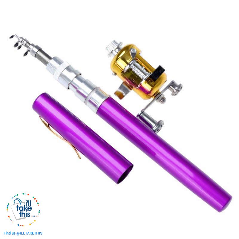 Mini Portable Aluminium Alloy Telescopic Pocket Pen Shape Fishing Rod and Reel - I'LL TAKE THIS