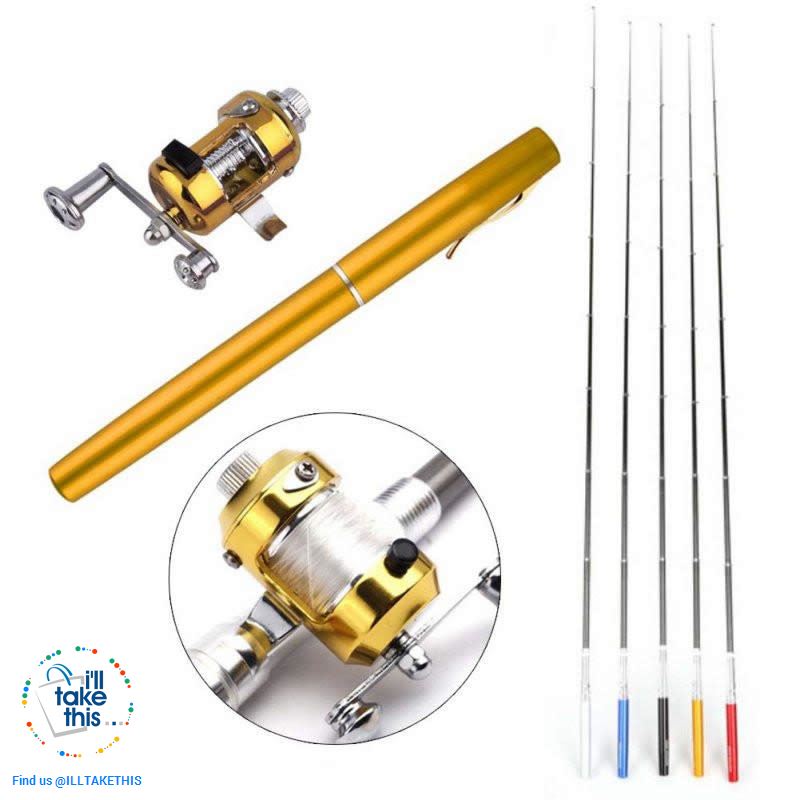 Mini Portable Aluminium Alloy Telescopic Pocket Pen Shape Fishing Rod and Reel - I'LL TAKE THIS