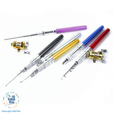 Image of Mini Portable Aluminium Alloy Telescopic Pocket Pen Shape Fishing Rod and Reel - I'LL TAKE THIS
