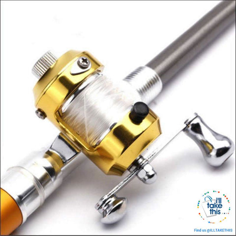 Image of Mini Portable Aluminium Alloy Telescopic Pocket Pen Shape Fishing Rod and Reel - I'LL TAKE THIS