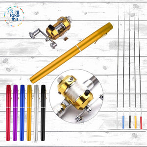 Mini Portable Aluminium Alloy Telescopic Pocket Pen Shape Fishing Rod and Reel - I'LL TAKE THIS